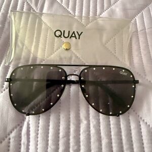 Quay Australia Black Studded Sunglasses